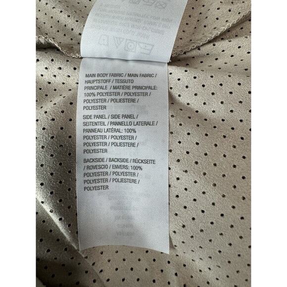 Susan Graver 1X Faux Suede Feel Vest Beige Large Zip Close Pockets New​ - Picture 10 of 11